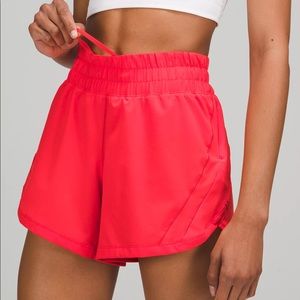 NWT Lululemon Track That Mid-Rise Lined Short 5" Love Red